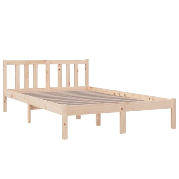 vidaXL Cadre de lit sans matelas bois massif 120x200 cm