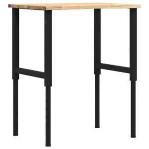 vidaXL &Eacute;tabli 80x60x(71,5-98) cm bois de ch&ecirc;ne massif