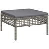 vidaXL Salon de jardin 3 pcs avec coussins Gris R&eacute;sine tress&eacute;e