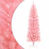 vidaXL Arbre de No&euml;l artificiel slim 180 cm PVC et Acier Rose