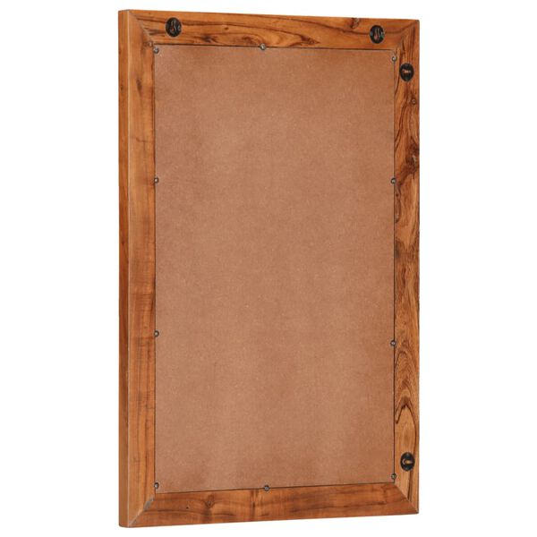 vidaXL Miroir salle de bain 50x70 cm bois massif d'acacia et verre