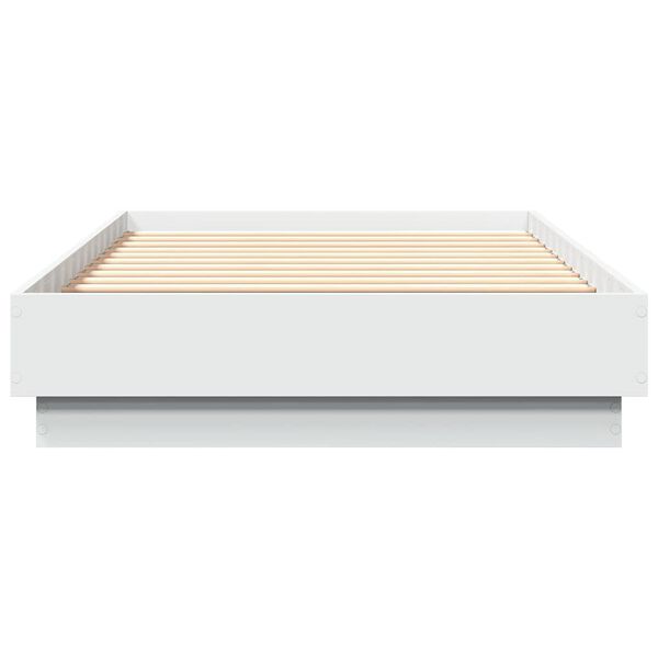 vidaXL Cadre de lit sans matelas blanc 90x190 cm bois d'ingénierie