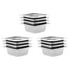 vidaXL R&eacute;cipients Gastronorm 12 pcs GN 1/6 65 mm Acier inoxydable