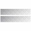 vidaXL Nez de marche 2 pc 100 x 20 cm Argent&eacute; Aluminium Rectangulaire
