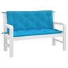 vidaXL Coussins de banc de jardin lot de 2 bleu clair tissu Oxford