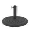 vidaXL Socle de parasol Résine Rond Noir 14 kg