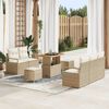 vidaXL Ensemble de canap&eacute; de jardin avec coussin 8 pcs Beige et cr&egrave;me