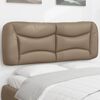 vidaXL Coussin de t&ecirc;te de lit Hvar cappuccino 140 cm similicuir