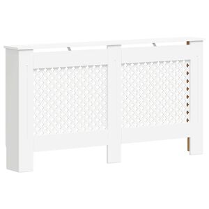 vidaXL Cache-radiateur Blanc 152x19x81,5 cm MDF