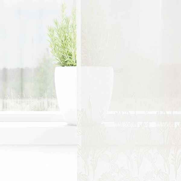 vidaXL Rideau en Dentelle avec des rideaux Blanc 80 x 150 cm Polyester