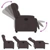 vidaXL Fauteuil inclinable Marron fonc&eacute; Tissu