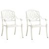 vidaXL Chaises de jardin lot de 2 Aluminium coul&eacute; Blanc