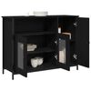 vidaXL Buffet Chêne noir 100 x 35 x 75 cm Bois d'ingénierie
