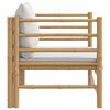 vidaXL Canap&eacute; de jardin avec coussins gris clair bambou