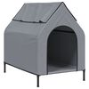 vidaXL Niche pour chien gris clair tissu oxford et acier
