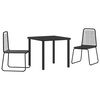 vidaXL Ensemble de salle &agrave; manger pour jardin 3 pc Noir