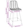vidaXL Chaise de bar 2 pcs Noir 44,5 x 54,5 x 97,5 cm Rotin et m&eacute;tal