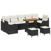 vidaXL Ensemble de canap&eacute; de jardin 10 pc Noir polyrotin