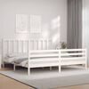 vidaXL Cadre de lit sans matelas blanc 200x200 cm bois massif de pin