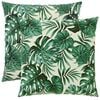 vidaXL Housse de coussin 2 pcs HEERLEN Motif feuilles 65 x 65 cm