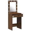 vidaXL Table de Toilette Ch&ecirc;ne brun 50 x 41 x 135 cm Bois d'ing&eacute;nierie