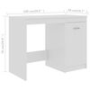 vidaXL Bureau Blanc brillant 100x50x76 cm Bois d&rsquo;ing&eacute;nierie