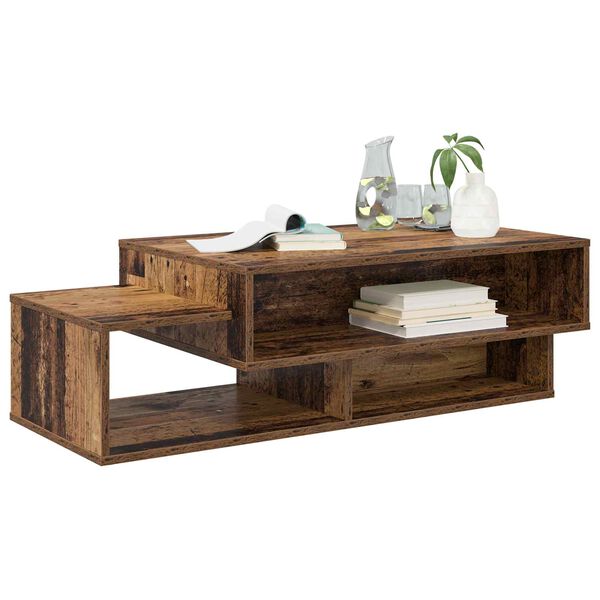 vidaXL Table basse Bois ancien 105 x 50 x 32,5 cm Bois d'ing&eacute;nierie