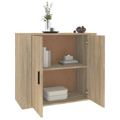 vidaXL Buffet Chêne sonoma 80x33x70 cm Bois d'ingénierie