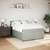 vidaXL Sommier à lattes de lit et matelas Gris clair 140x190cm Velours
