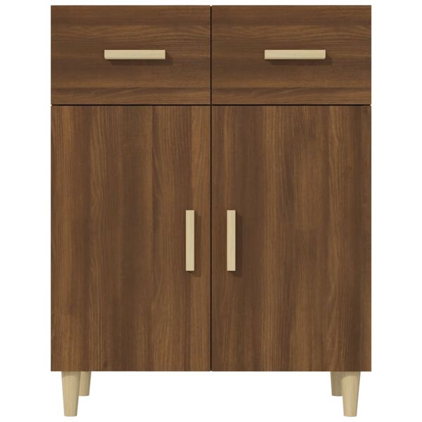 vidaXL Buffet Ch&ecirc;ne marron 69,5x34x89 cm Bois d'ing&eacute;nierie