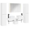 vidaXL Ensemble de mobilier de salle de bain 6 pc Blanc