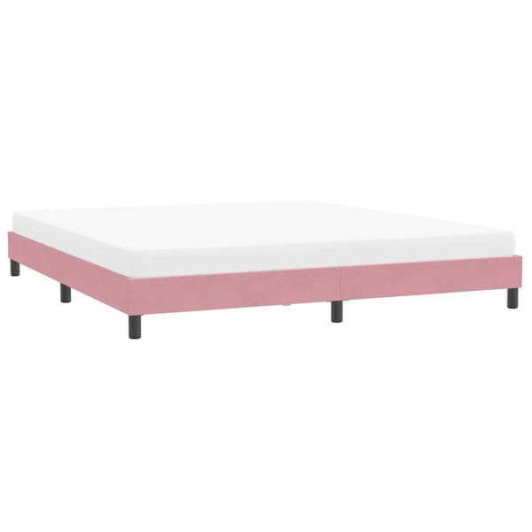 vidaXL Cadre de lit sans matelas rose 200x220 cm velours
