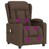 vidaXL Fauteuil de massage Marron Tissu