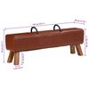 vidaXL Banc cheval d'ar&ccedil;on vintage Cuir v&eacute;ritable de ch&egrave;vre