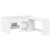 vidaXL Lit haut pour enfants avec bureau 2 pc Blanc Bois d'ing&eacute;nierie