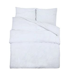 vidaXL Ensemble de housse de couette Blanc 155x220 cm Coton