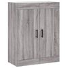 vidaXL Buffet haut Sonoma gris 69,5x34x180 cm Bois d'ing&eacute;nierie