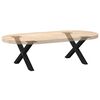 vidaXL Pieds de table basse en forme de X, 2 pi&egrave;ces, noir, 50 x (30-31) cm, acier