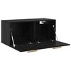 vidaXL Meuble mural Ch&ecirc;ne noir 80 x 36.5 x 35 cm Bois d'ing&eacute;nierie