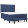 vidaXL Sommier &agrave; lattes de lit avec matelas Bleu 140x190 cm Tissu