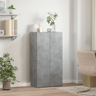 vidaXL Armoire de classement gris béton 60x32x115 cm bois d'ingénierie