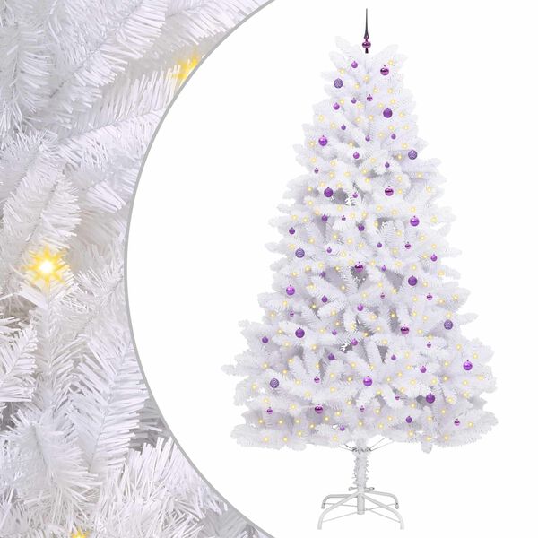 vidaXL Sapin de No&euml;l Artificiel &agrave; Branches Articul&eacute;es Blanc 300 cm
