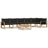 vidaXL Ensemble de canap&eacute;s d'ext&eacute;rieur 7 pc Blanc et noir