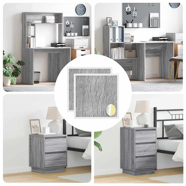 vidaXL Couverture de vis auto-adh&eacute;sive 2 pcs Gris Sonoma &Oslash; 20 x 0,5 mm