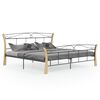 vidaXL Cadre de lit sans matelas noir m&eacute;tal 200x200 cm