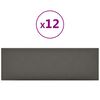 vidaXL Panneaux muraux 12 pcs Gris 90x30 cm Similicuir 3,24 m²
