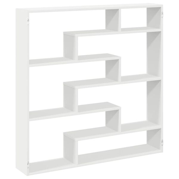 vidaXL Étagère cube murale 7 compartiments blanc bois d'ingénierie