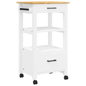 vidaXL Chariot de cuisine MONZA 48x40x88,5 cm bois massif de pin
