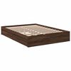 vidaXL Cadre de lit avec tiroirs sans matelas ch&ecirc;ne marron 140x190 cm