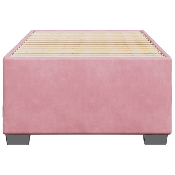 vidaXL Cadre de lit sans matelas rose 100x200 cm velours